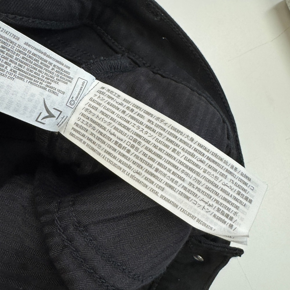 Abercrombie & Fitch Jeans Womens 29 Black Ultra High Rise Ankle Straight Denim - Picture 6 of 9